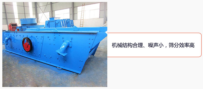 圓振動(dòng)篩結(jié)構(gòu)合理、噪聲小，篩分效率高