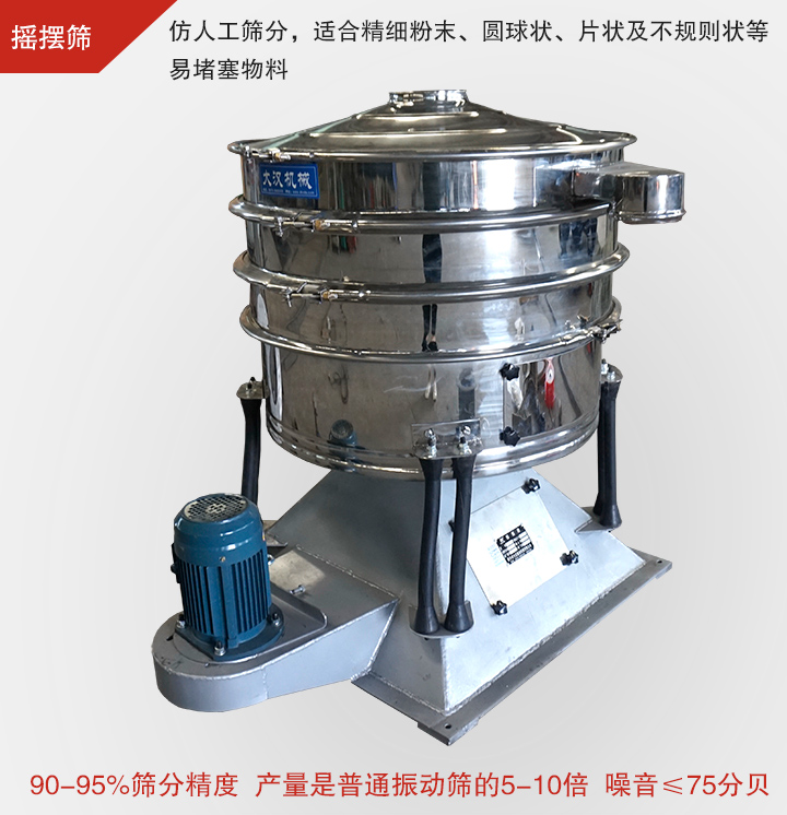 搖擺篩仿照人工篩分，可滿足高精度、高產(chǎn)量篩分要求