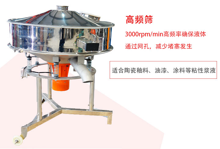 該產(chǎn)品是針對(duì)漿液過(guò)濾設(shè)計(jì)的一種高頻篩分機(jī)。