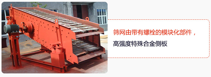 篩網(wǎng)由帶有螺栓的模塊化部件，高強度特殊合金側(cè)板