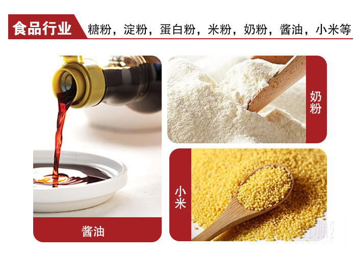 全不銹鋼食品振動篩可用于糖粉，小米，淀粉，蛋白粉，米粉，奶粉，醬油等物料